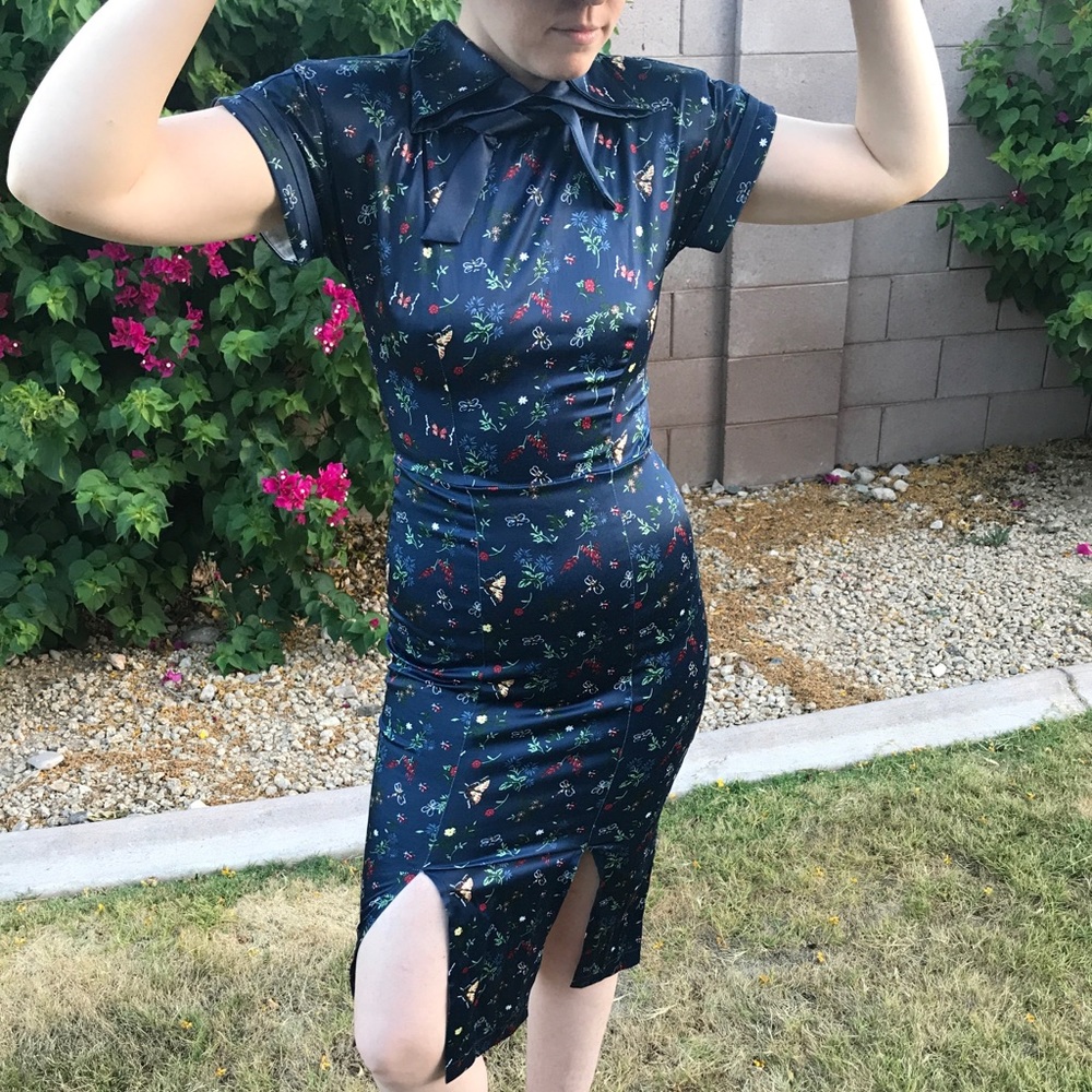 Gorgeous Blue Betty Paige by Tatyana Pencil Dress